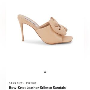 Saks Bow Nude Heels